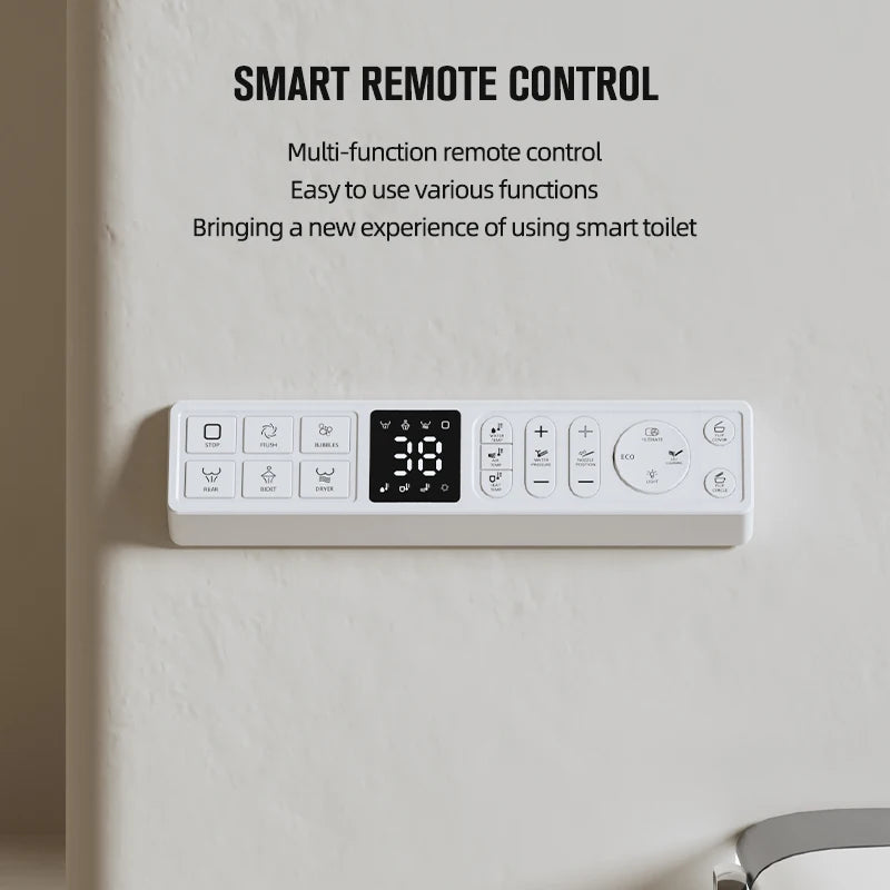 Smart Toilet Intelligent Ceramic Automatic Flush WC Small Size Smart Toilet with Bidet and Remote Control