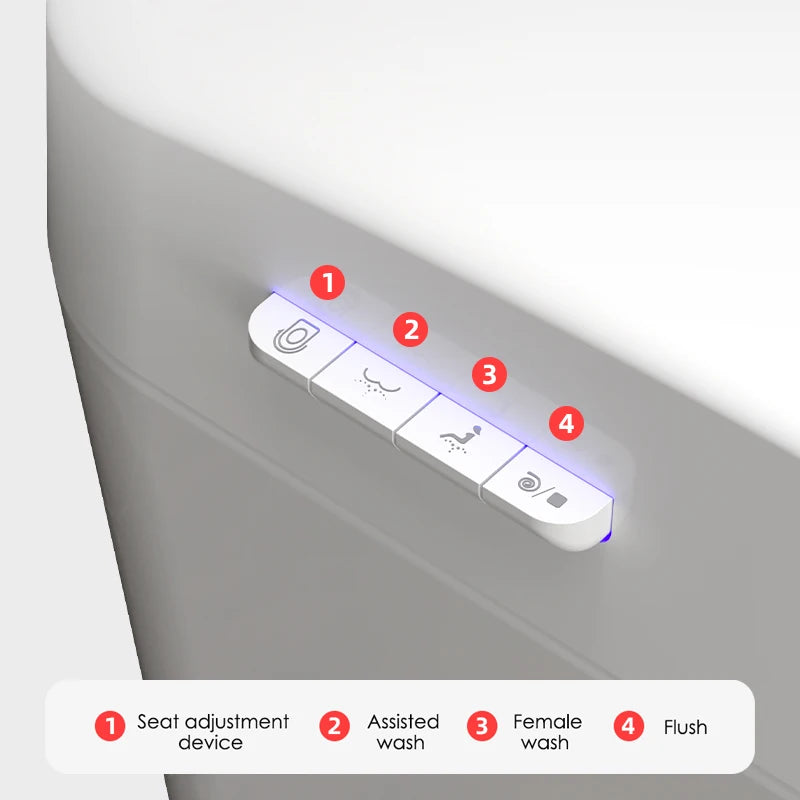 MUBI New Design One Piece WC Bidet Ceramic Bathroom Smart Toilet with Automatic Film Sleeving Changing and Seat Heating