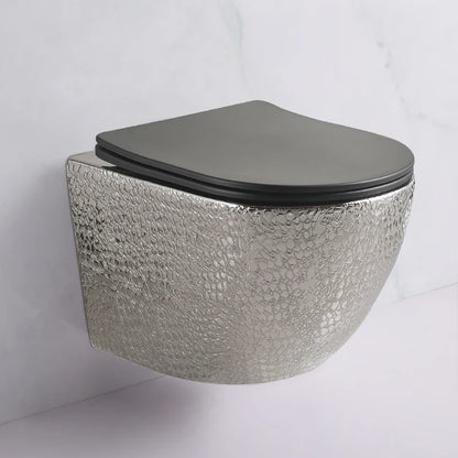 Tankless Wall Hung Sanitary Ware WC Wall Mounted Bathroom Two Pieces Water Closet Gold Toilet Set