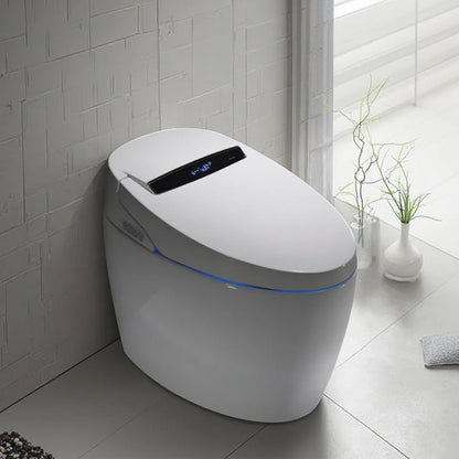 High Quality Deluxe Version Automatic Self Cleaning Ceramic Smart Toilet with Remote Control Seat Heating S-trap Drainage Bidet