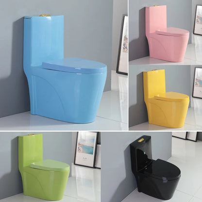 Hot Selling Hotel Modern One Piece Ceramic Black Toilet Floor Mounted Dual Flush S-trap