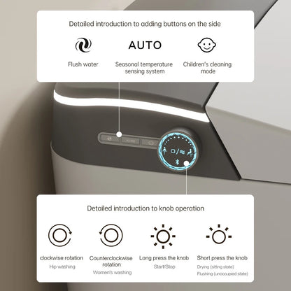 CUPC Intelligent New Design Auto Washing Infrared Therapy Automatic Flip Flush Elongated Smart Bidet Toilet