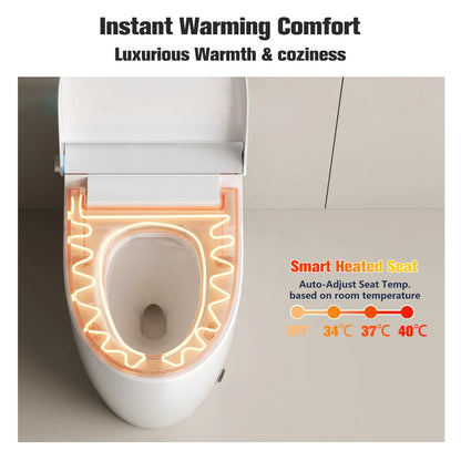 MUBI Simple Version Elongated S-trap Bathroom Smart Toilet Ceramic Sanitary WC Electric Automatic Intelligent Bidet