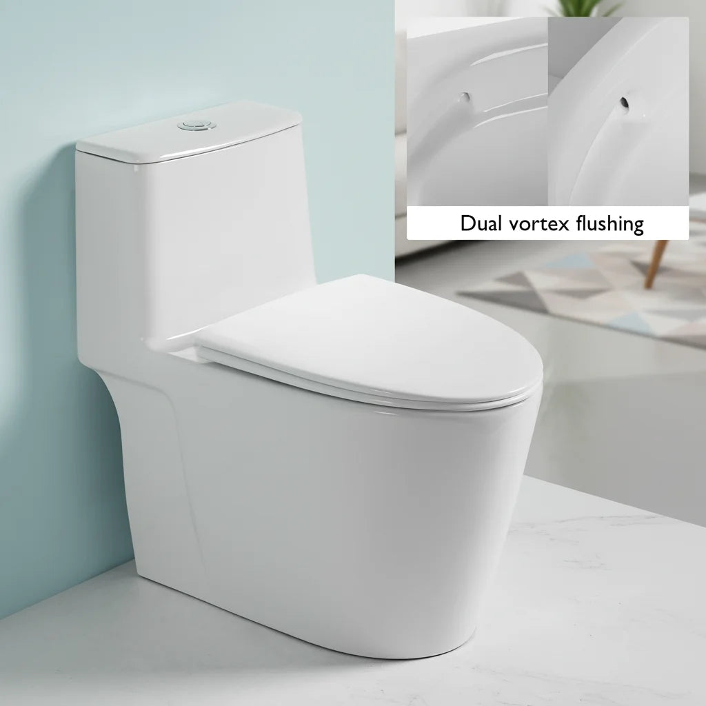 Modern Design Bathroom Porcelain Rimless Toilet One Piece Sanitary Ware Ceramic Toilet Bowl Floor Standing WC
