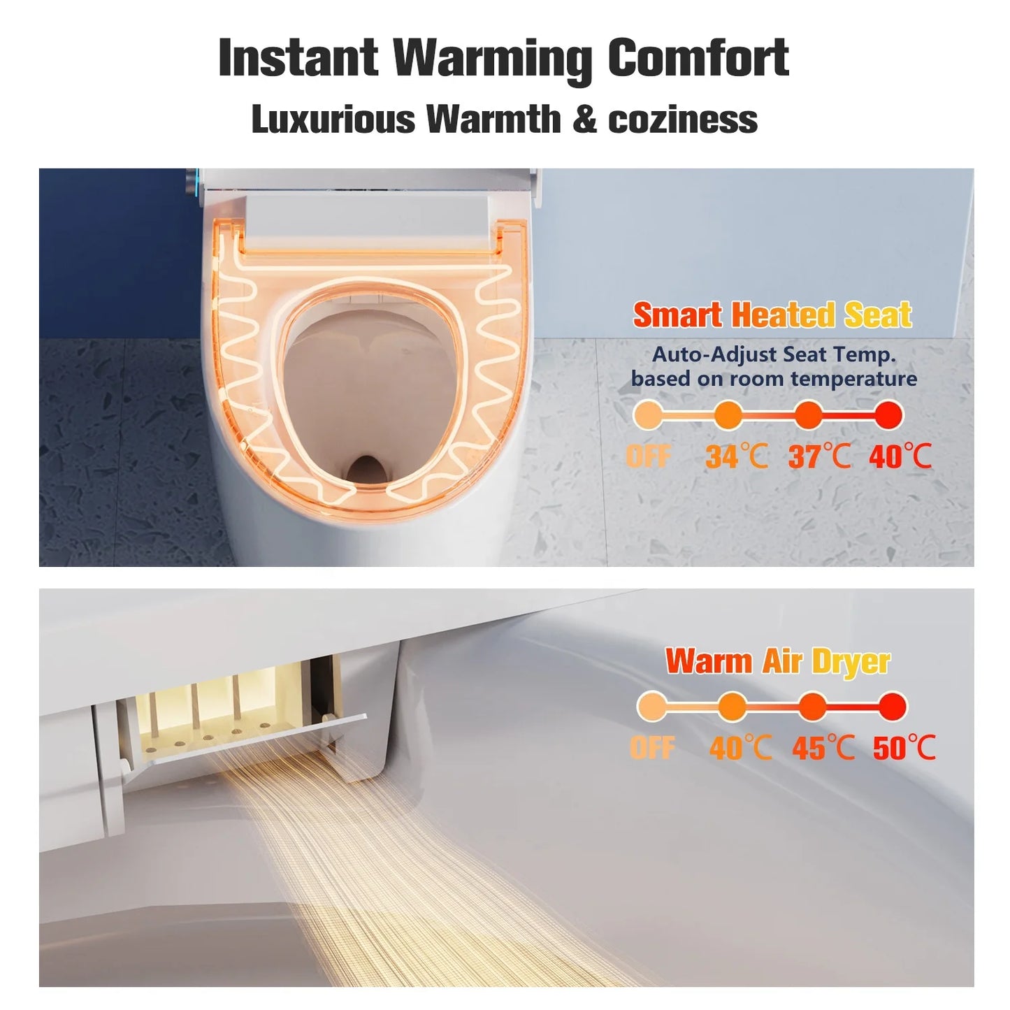Electric Ceramic Smart Toilet Bowl Auto Washing Toilette Intelligente WC Sanitary Automatic Bathroom Smart Toilet Bidet