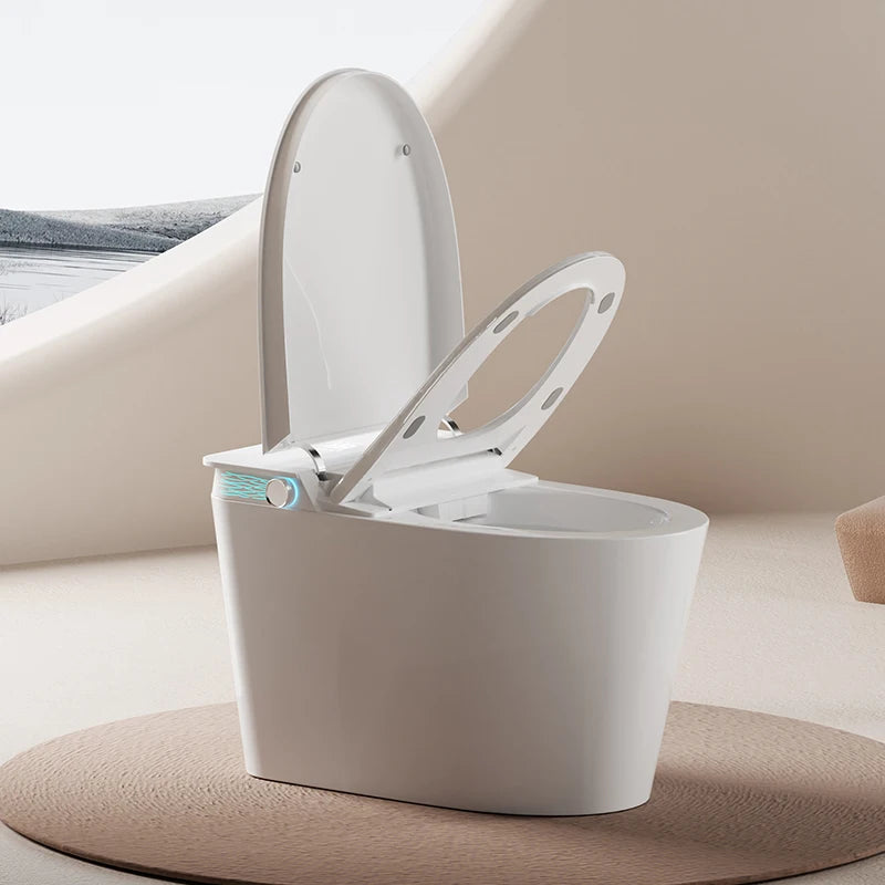 High End Floor Mounted Elongated Smart Toilet Remote Control Seat Heating Electric Sensor Automatic Toilet Intelligent Included
