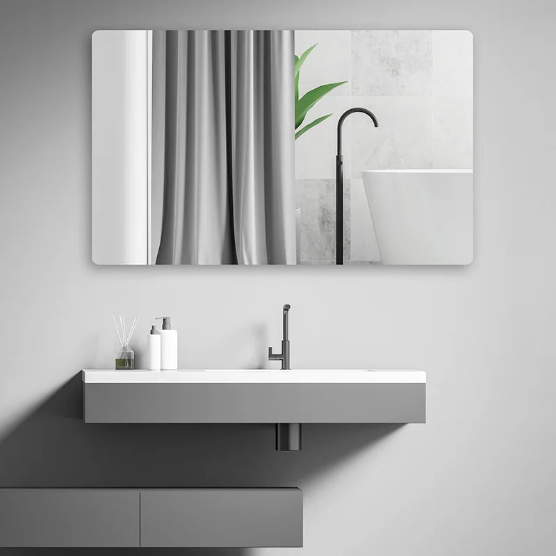 Minimalist Large Rectangular Frameless Bathroom Mirror for Wall for Apartment or Villa Hotel Wall Mounted Mirror