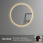 American Standard 700mm Frameless Round Bathroom LED Wall Mounted Smart Mirror Illuminated for Hotels