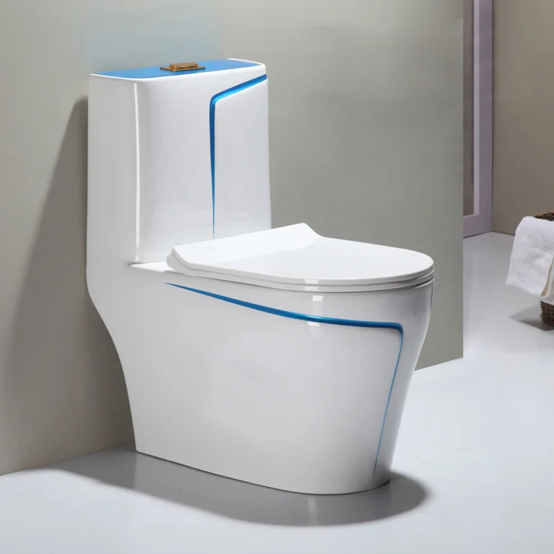 Modern Design One-Piece Ceramic Floor Mounted S-Trap Dual-Flush Toilet for Bathroom and Hotel Use