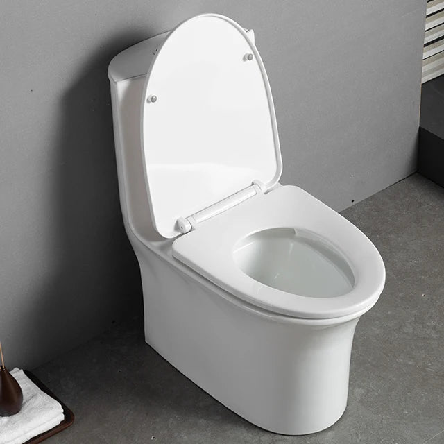 Hot Sale Modern Style Bathroom One Piece Porcelain Dual Flush Toilet Hotel Bathroom Home Floor Mounted Toilet