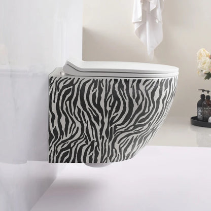 Custom Design Marbled Water Closet Wall Mounted Toilet Bowl Sink Combo Ceramic Sanitary Ware Toilet Set