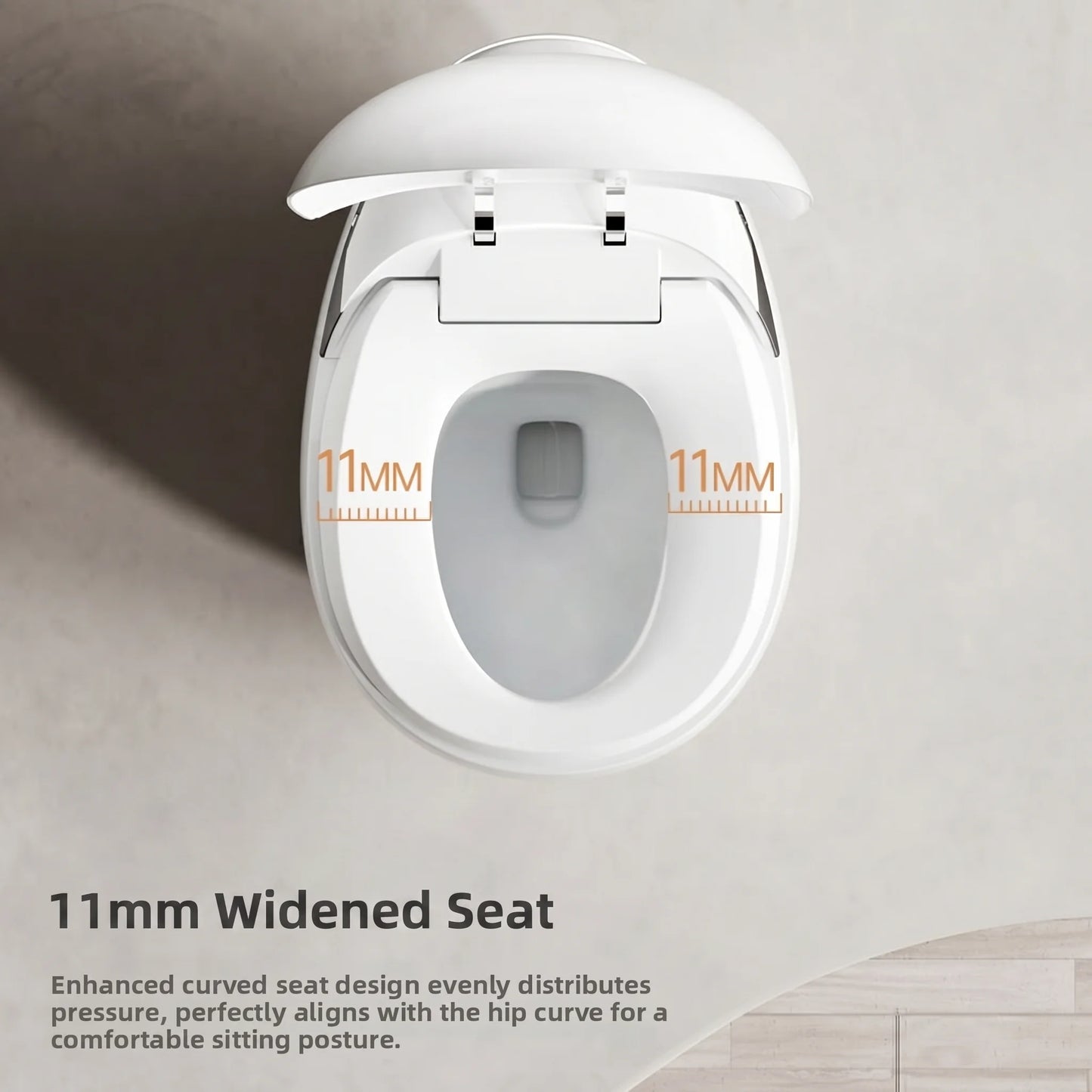 MUBI Whale Design Gray Egg Shape Intelligent One-Piece Smart Toilet with Remote Control,Auto Flush Sensor