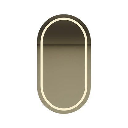 Modern Design Smart Wall Mirror Arch Shape with LED Illuminated Touch Control Moisture Proof for Home Apartment Villa Bathroom