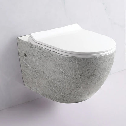 Modern Villa Suspended P Trap Ceramic Wall Hung Rimless Flushing Bidet Toilet Set with Concealed Tank