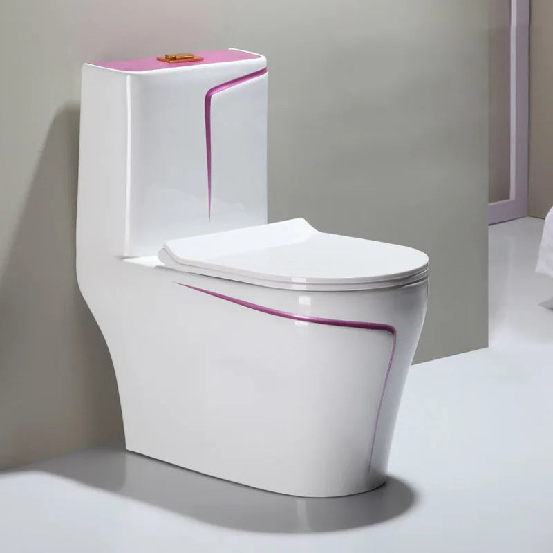 Modern Design One-Piece Ceramic Floor Mounted S-Trap Dual-Flush Toilet for Bathroom and Hotel Use