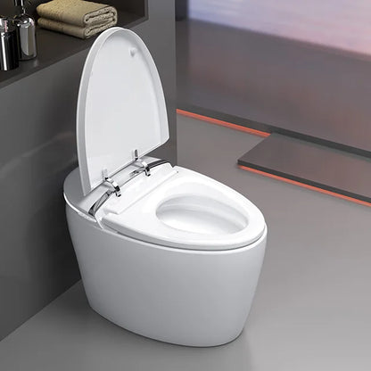 7002 Deluxe Ceramic Self Cleaning Electric Smart Bidet Toilet S-trap Drainage Heated Seat Dual-Flush Automatic Remote Control