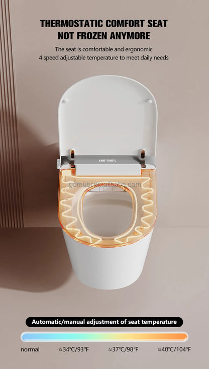 MUBI Wall Mounted Suspended Smart Toilet Bidet P Trap Automatic WC Intelligent Wall Hung Smart Toilet Bowl with Remote Control