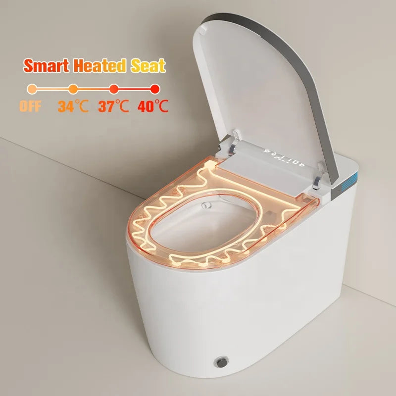 MUBI T9006 One-Piece Floor Mounted Smart Toilet with Heated Seat Air-Drying Remote Control Automatic Smart Toilet