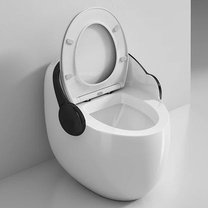 New Modern Bathroom Elongated Ceramic One Piece Dual-Flush S-Trap Toilet Bowl Floor Standing WC