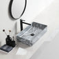 High Quality Bathroom Grey Rectangular Marbled Easy Clean Modern Ceramic Top Mounted Counter Top Sink Wash Basin