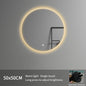 European Standard Modern Illuminated Adjustable LED Bath Round Mirror Hotel Wall-Mounted Smart Mirror