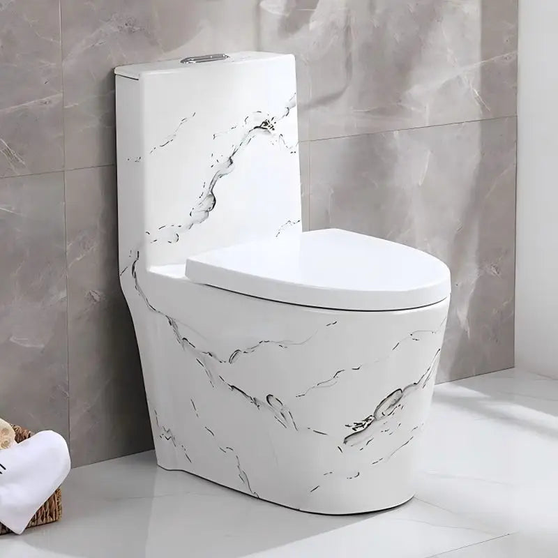 Hotel Marble Colored Water Closet Bathroom Floor Mounted Ceramic WC Toilet With WDI Flush Valve