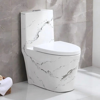 Hotel Marble Colored Water Closet Bathroom Floor Mounted Ceramic WC Toilet With WDI Flush Valve