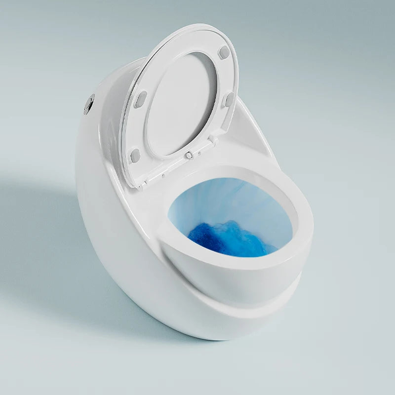 Modern White One-Piece Ceramic Floor Mounted Dual Flush Siphon Jet Flushing Bathroom Toilet Bowl S-Trap Sanitary Ware