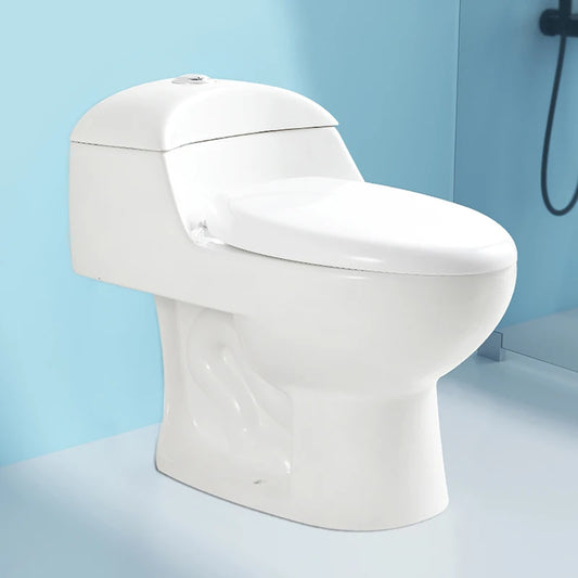 Popular Modern Dual-Flush Floor Mounted Low Water Tank Small One Piece Ceramic Toilet with Siphon Jet Flushing