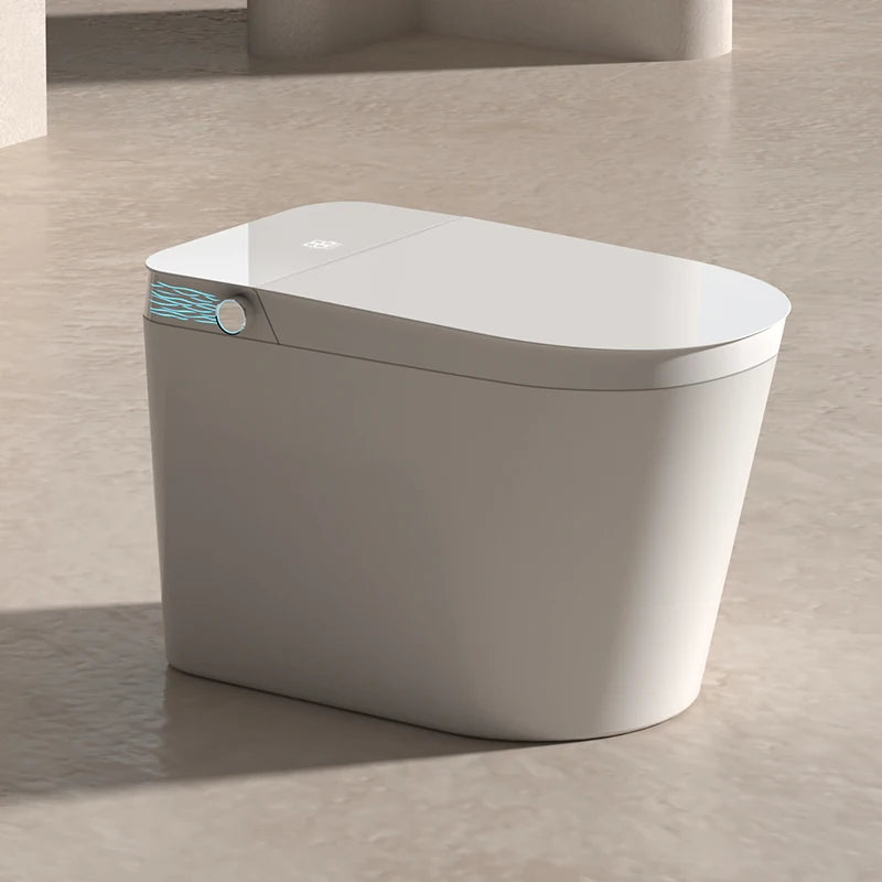 Hot Selling Floor Mounted Ceramic Smart Toilet Bowl Remote Control Heated Seat Air Drying Hotel Aroma Air Purification Function