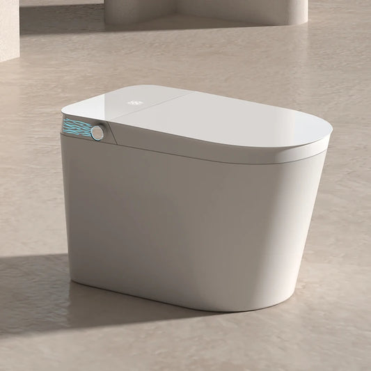 High Tech Floor Standing Ceramic Smart Toilet with Remote Control Heated Seat & Air Drying for Hotel Bathroom Use