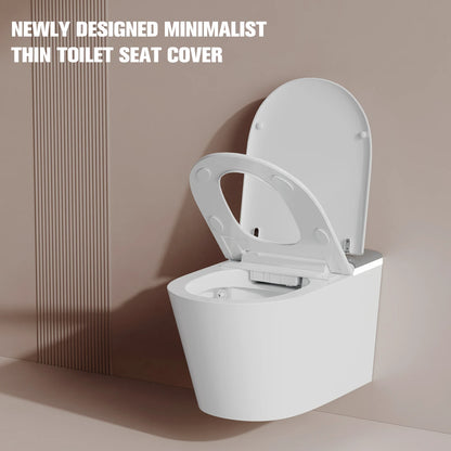 MUBI Wall Mounted Suspended Smart Toilet Bidet P Trap Automatic WC Intelligent Wall Hung Smart Toilet Bowl with Remote Control