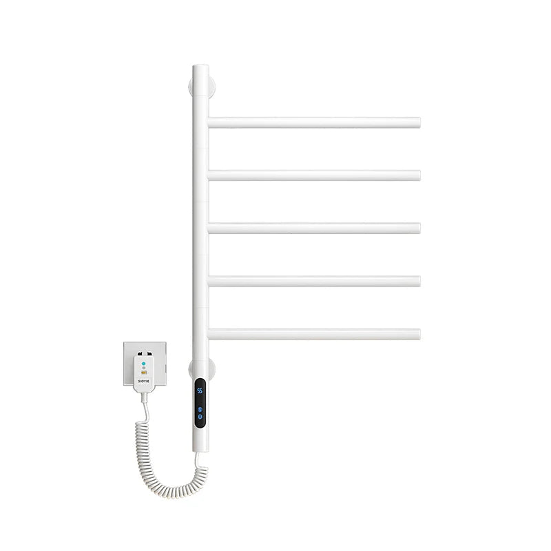 New Design Wall Rotating Towel Rack Heated Drying Bathroom Stainless Steel Grey Electric Towel Rack 5 Bars