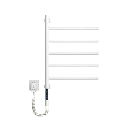 New Design Wall Rotating Towel Rack Heated Drying Bathroom Stainless Steel Grey Electric Towel Rack 5 Bars