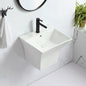 MUBI Modern Design One Piece White Bathroom Ceramic Easy Clean Wall Hung Half Pedestal Washing Basin with 2-Year Warranty