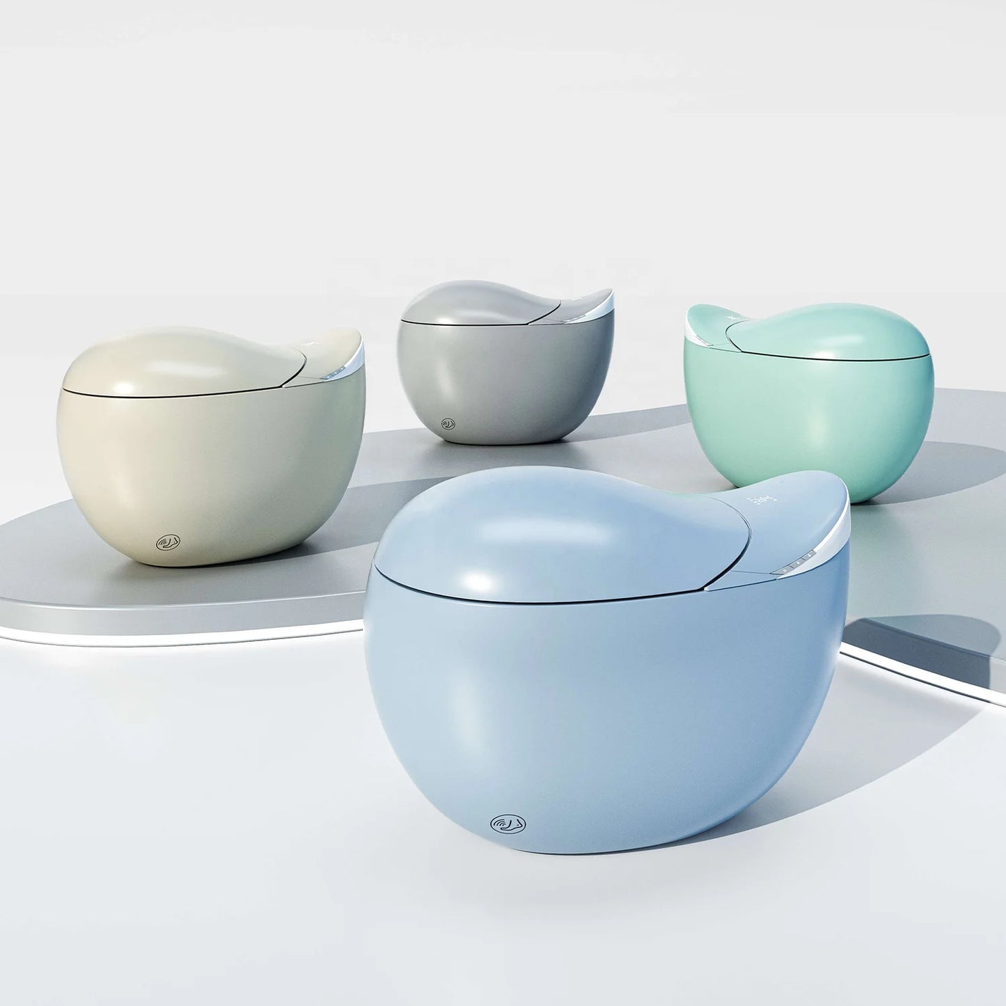 Whale Styling Design Automatic One Piece Smart Remote Control Seat Heating Elongated S-trap Bidet Seat Intelligent Toilet