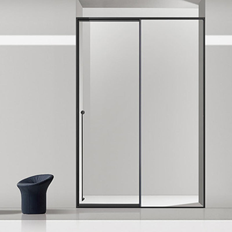 MUBI Custom Size Modern Hotel Bathroom Shower Enclosure Triple Brushed Stainless Steel Tempered Glass Sliding Double Door