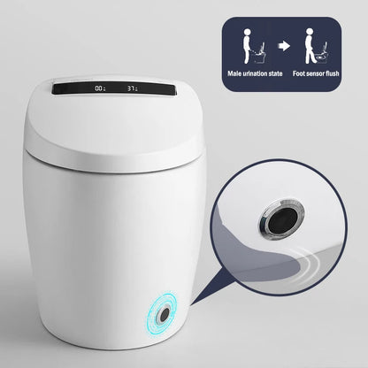 High Quality Deluxe Version Automatic Self Cleaning Ceramic Smart Toilet with Remote Control Seat Heating S-trap Drainage Bidet