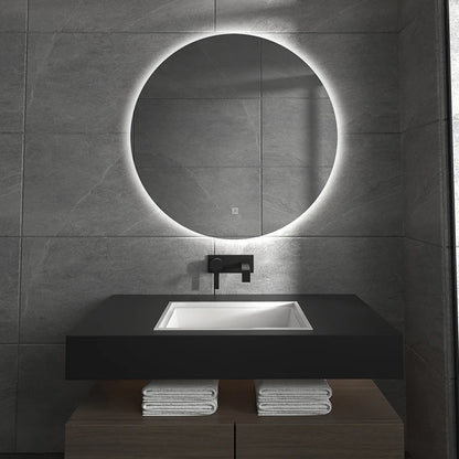 70cm Adjustable Color Temperature Modern Illuminated Bathroom Mirror LED Moisture Proof Smart Mirror for Hotel Home Graphic