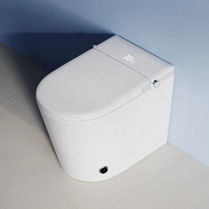 LED Digital One-Piece Smart Toilet with Heated Remote Control Automatic Self-Cleaning, Tankless Intelligent Bidet