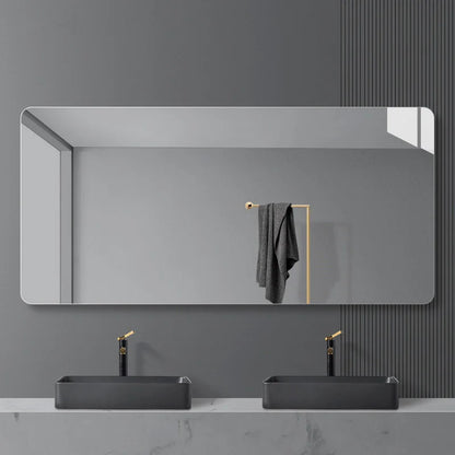 Minimalist Large Rectangular Frameless Bathroom Mirror for Wall for Apartment or Villa Hotel Wall Mounted Mirror
