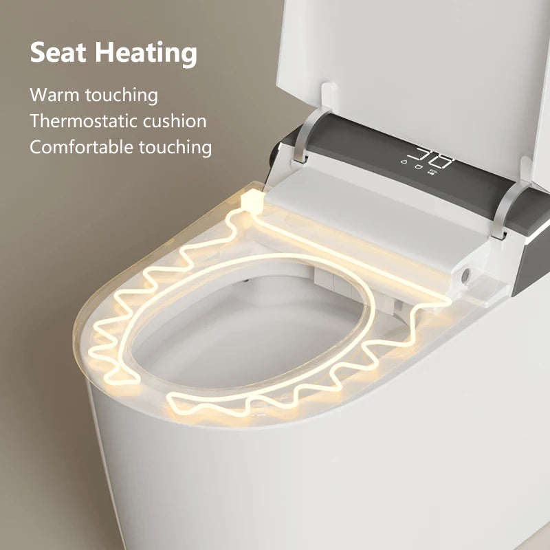 CUPC Intelligent New Design Auto Washing Infrared Therapy Automatic Flip Flush Elongated Smart Bidet Toilet