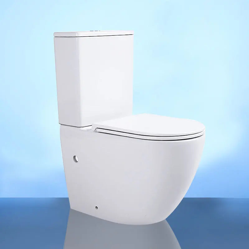 Rimless Cuvettes De WC Tornado Flush Modern Ceramic Toilet Bowl Commode Two Piece Toilet for Bathroom