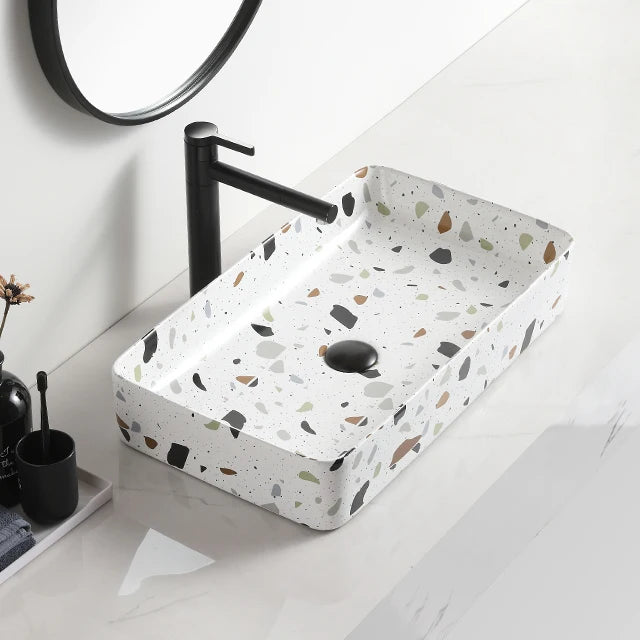 Custom Design Marbled Water Closet Wall Mounted Toilet Bowl Sink Combo Ceramic Sanitary Ware Toilet Set