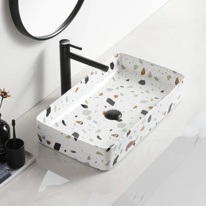 Custom Design Marbled Water Closet Wall Mounted Toilet Bowl Sink Combo Ceramic Sanitary Ware Toilet Set