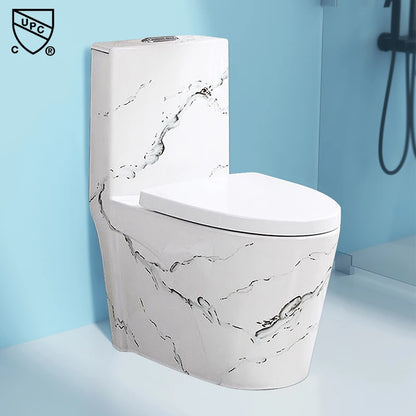 Hotel Marble Colored Water Closet Bathroom Floor Mounted Ceramic WC Toilet With WDI Flush Valve