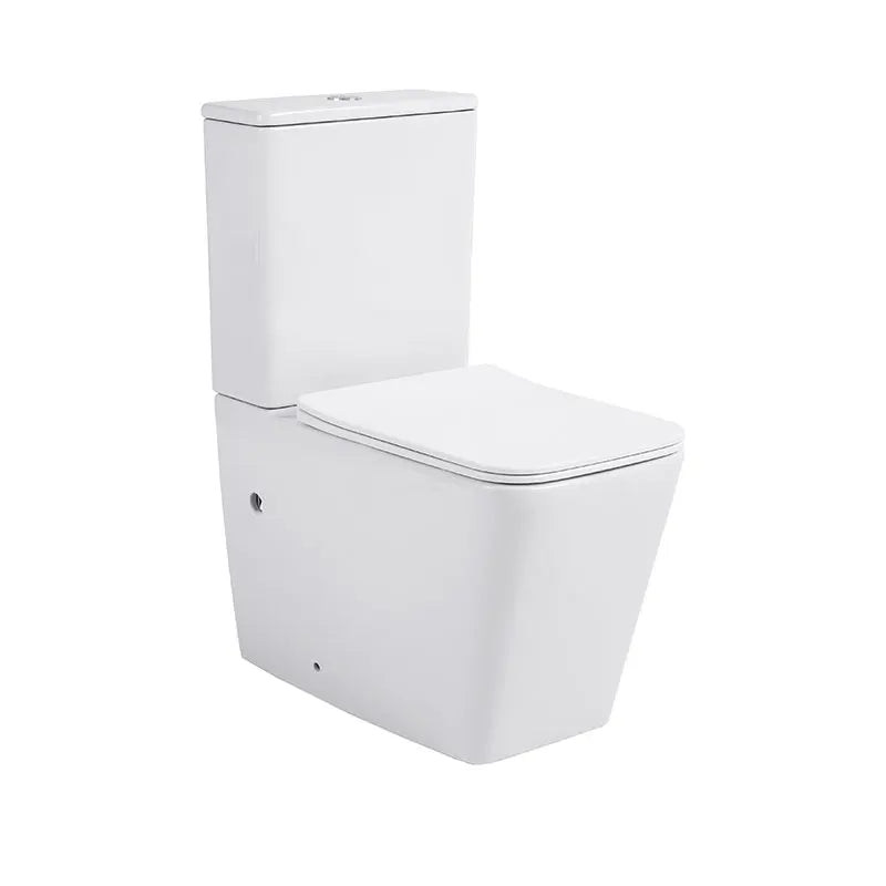 Short Projection Square Toilet Ceramic WC Height Back to Wall Floor Mounted Two Piece Toilet