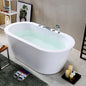 MUBI Fashion White Indoor Freestanding Soaking Bathtub Oval Bathroom Extra Large Bath Tub for Adults