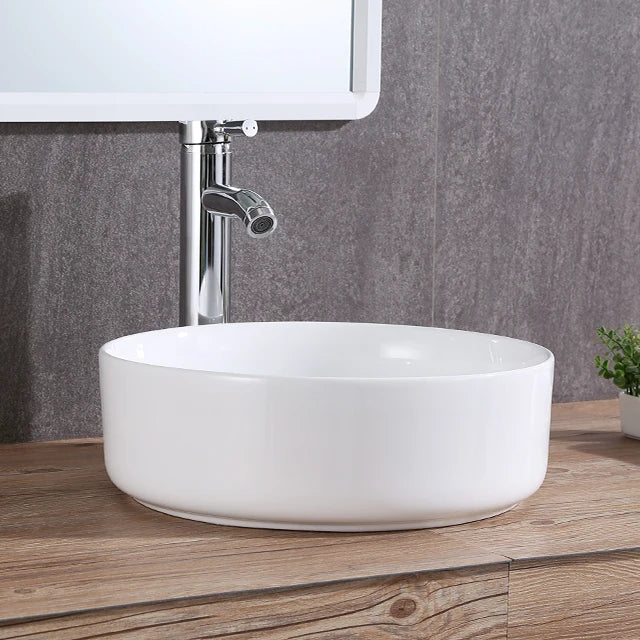 Wholesale Modern Ceramic White Countertop Wash Basin Easy Clean Feature Top Mounted Installation for Bathroom 2-Year Warranty