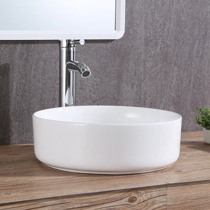Wholesale Modern Ceramic White Countertop Wash Basin Easy Clean Feature Top Mounted Installation for Bathroom 2-Year Warranty